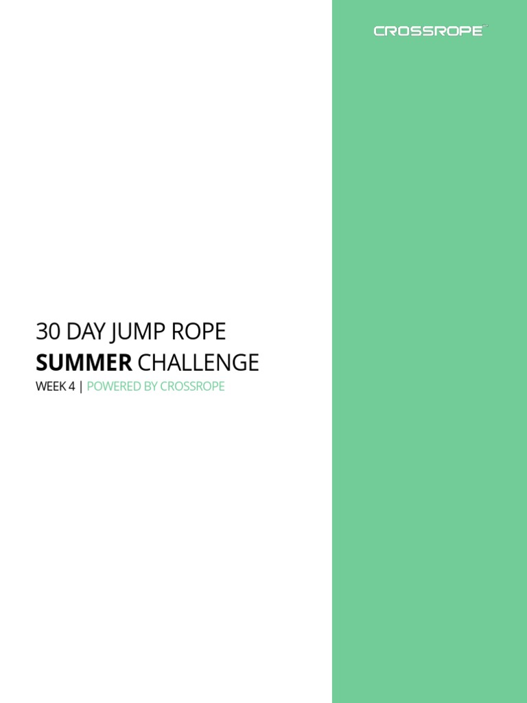 30 Day Jump Rope Summer Challenge Week 4 | PDF
