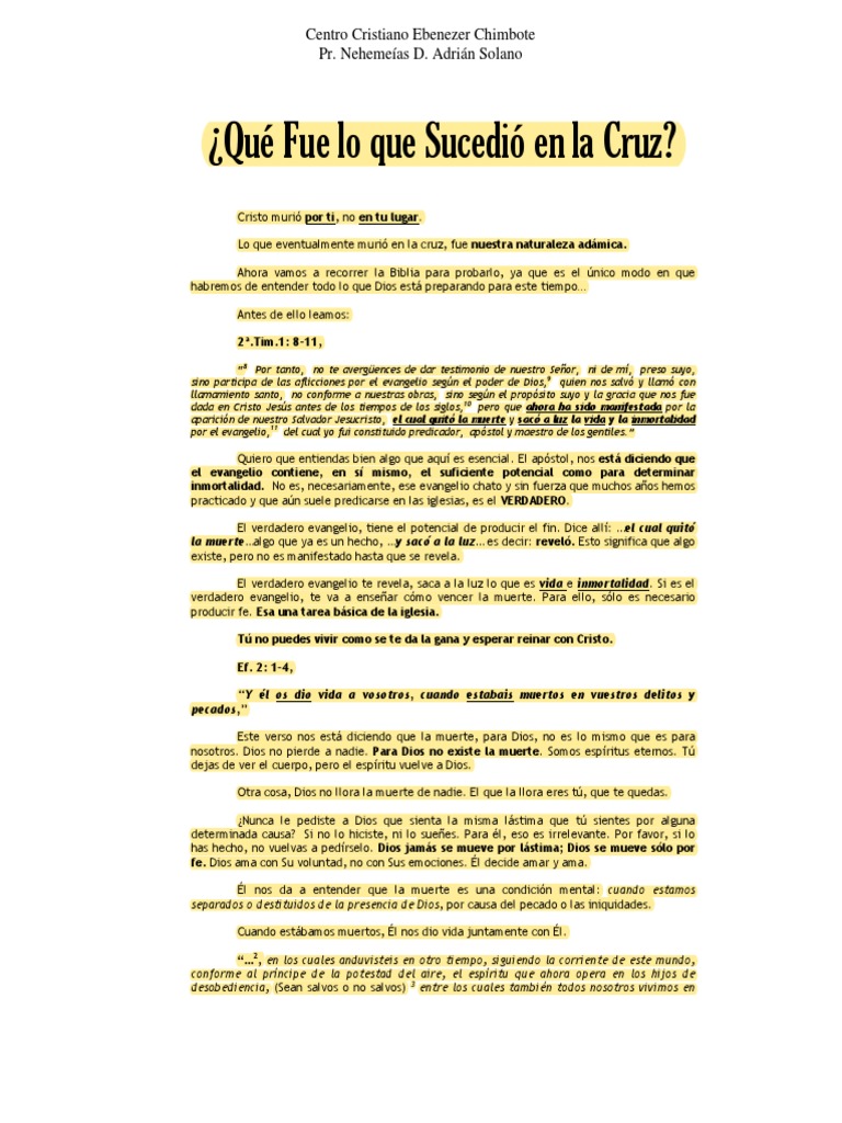 14 Que Fue Lo Que Sucedio en La Cruz | PDF | Cristo (título) | Jesús
