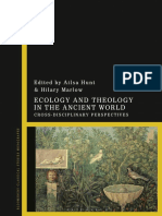 Ecology and Theology in The Ancient World Cross Disciplinary Perspectives 2019