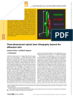 Laser Photonics Reviews - 2012 - Fischer - Three Dimensional Optical Laser Lithography Beyond The Diffraction Limit