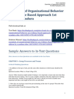 Essentials of Organizational Behavior An Evidence Based Approach 1st Edition Scandura Solutions Manual 1