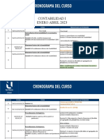 Cronograma Contabilidad I Enero Abril 2023