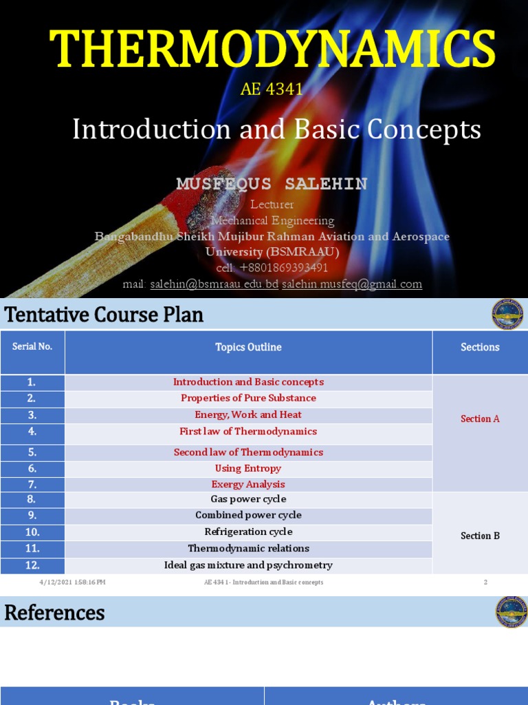 Introduction And Basic Terminology Of Thermodynamics