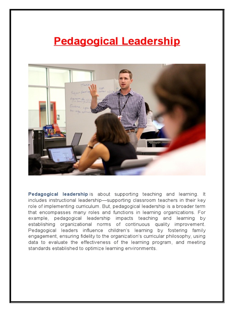 Pedagogical Leadership | PDF