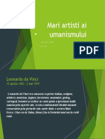 Proiect Istorie Marii Artisi Ai Umanismului