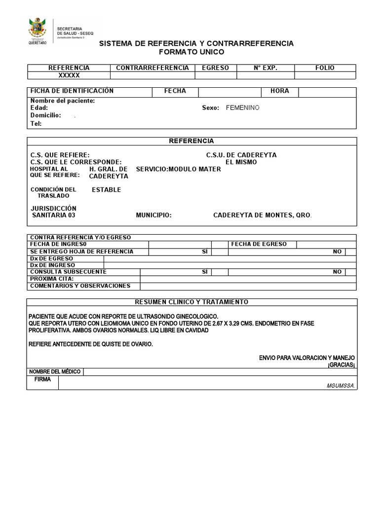 Sistema de Referencia y Contrareferencia PDF