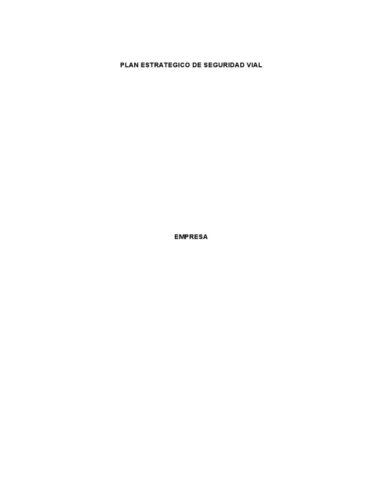 Plan Estratégico de Seguridad Vial 2022 | PDF | La seguridad