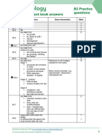 AQA Biology GCSE Combined B2 Practice Answers