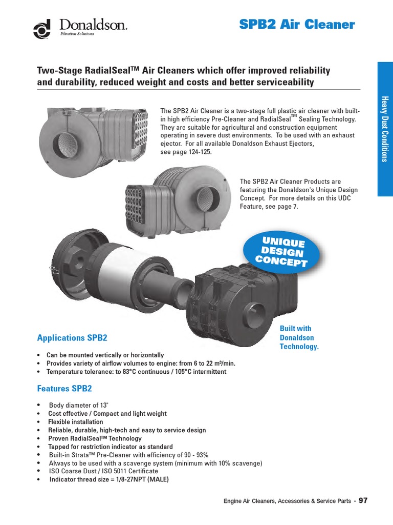 SPB2 Air Cleaner | PDF | Equipment | Applied And Interdisciplinary Physics