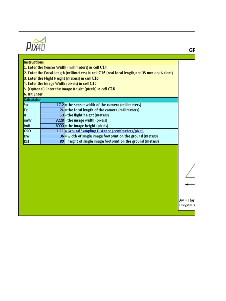 Pix4D Ground Sampling Distance Calculator | PDF | Computers ...