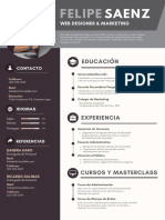 Curriculum CV Marketing Profesional Gris Oscuro  