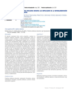 Práctica Reflexiva Docente: Eje Impulsador de La Retroalimentación Formativa Reflective Teaching Practice: Driving Force Behind Forma-Tive Feedback