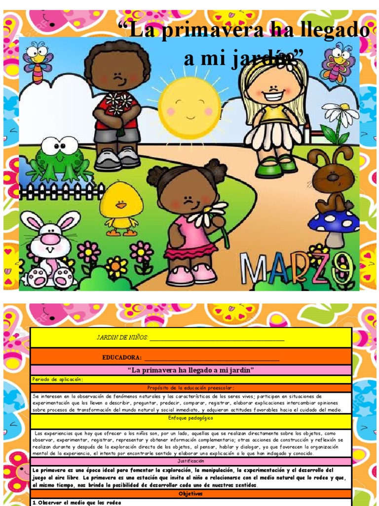Actividades de Primavera para Preescolar | PDF | Educación de la ...