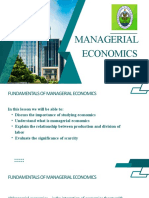 Lesson 1 - Fundamentals of Managerial Economics
