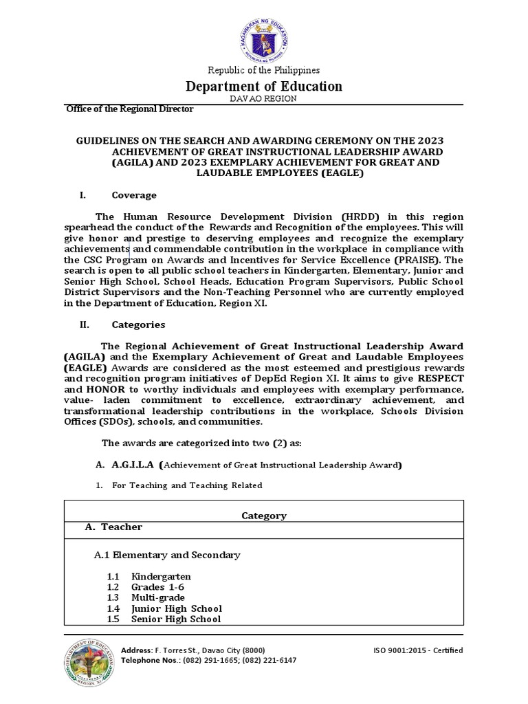 Guidelines 2023 AGILA EAGLE Final Aug 2023 | PDF