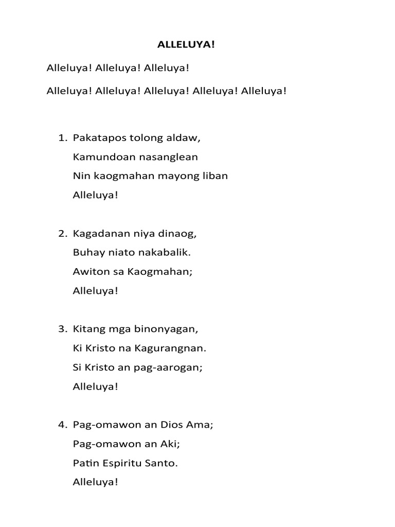 ALLELUYA | PDF