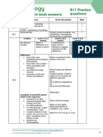 AQA Biology GCSE Combined B17 Practice Answers