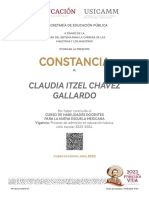 Constancia: Claudia Itzel Chavez Gallardo