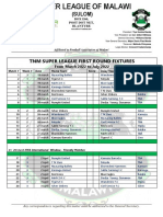 2022 TNM Super League First Round Fixtures