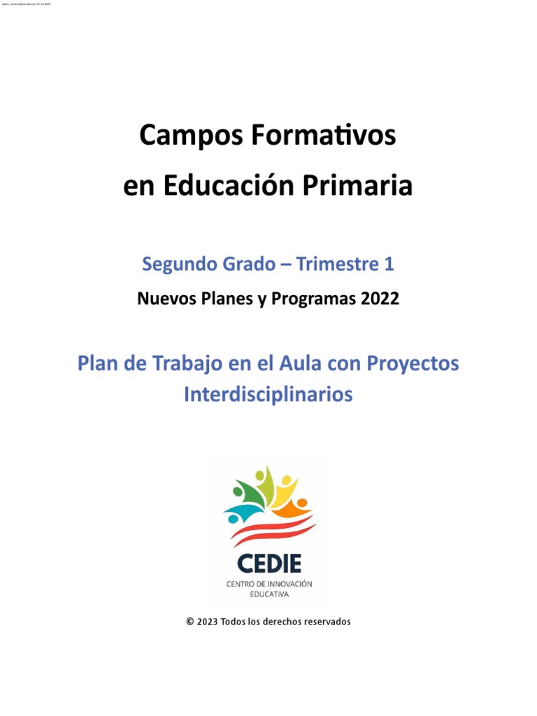 Plan de Trabajo para Segundo Grado | PDF | Enseñando | Educación primaria
