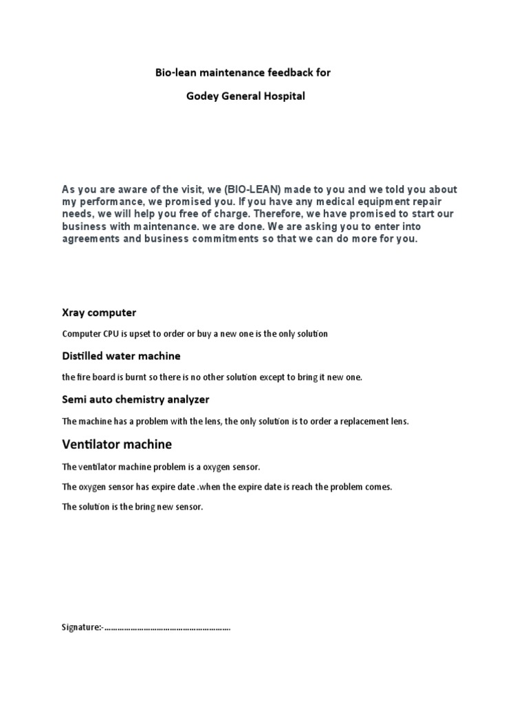 Hospital Equipment Maintenance Guide | PDF