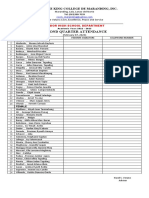 Attendance Sheet