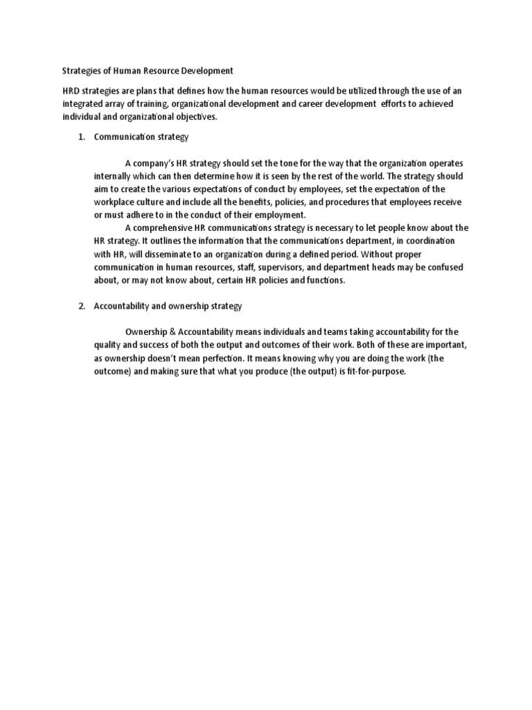 Strategies of Human Resource Development PDF