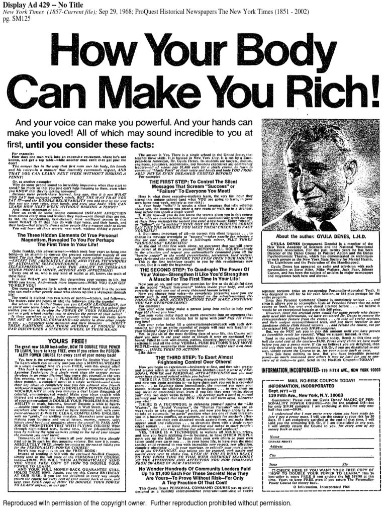 How Your Body Can Make You Rich PDF