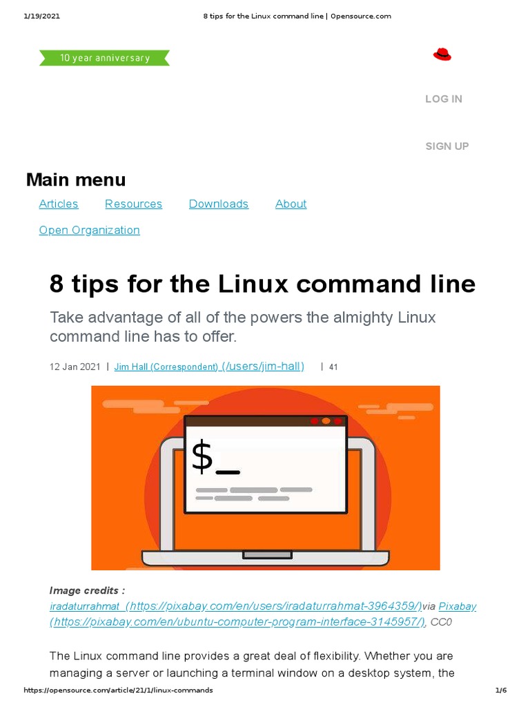 8 tips for the Linux command line | PDF