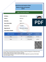 Digital Document of Covid-19 Vaccination Certificate