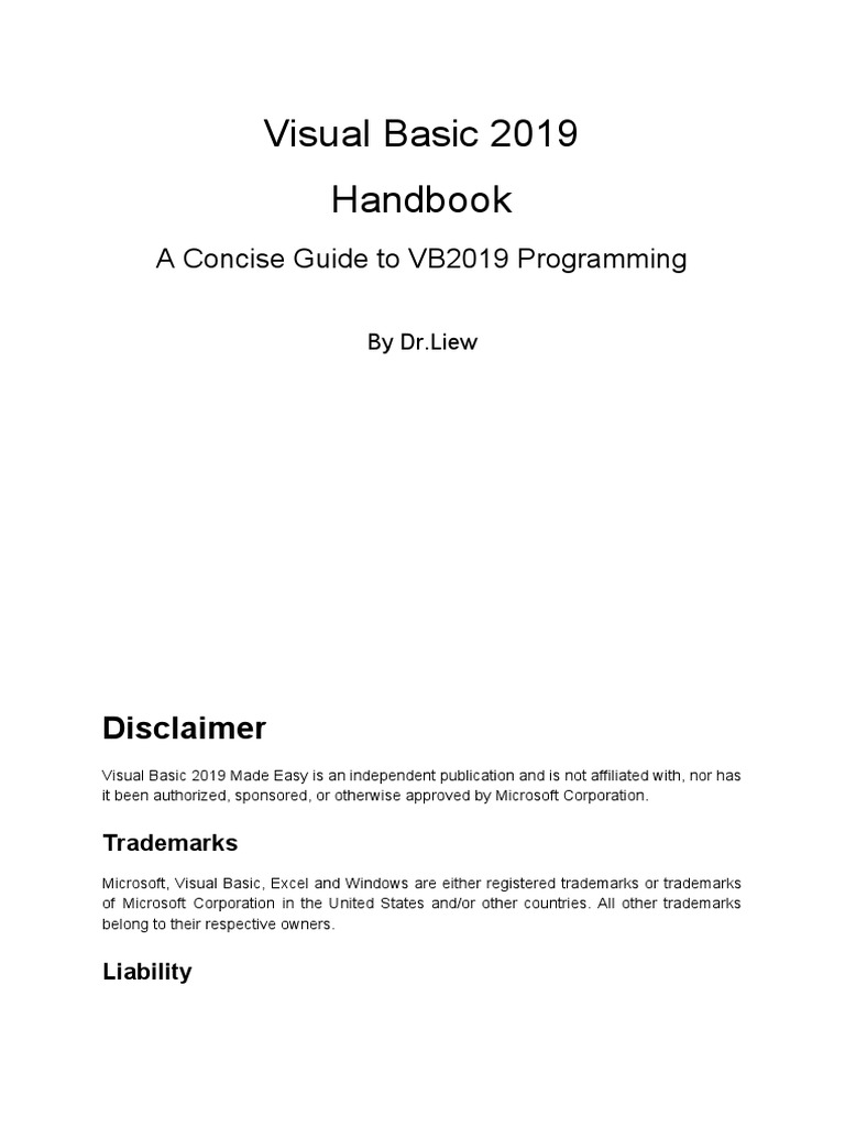 Vb2019hndbk Preview | PDF