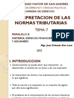 Tema 7. Interpretacion de Las Normas Tributarias