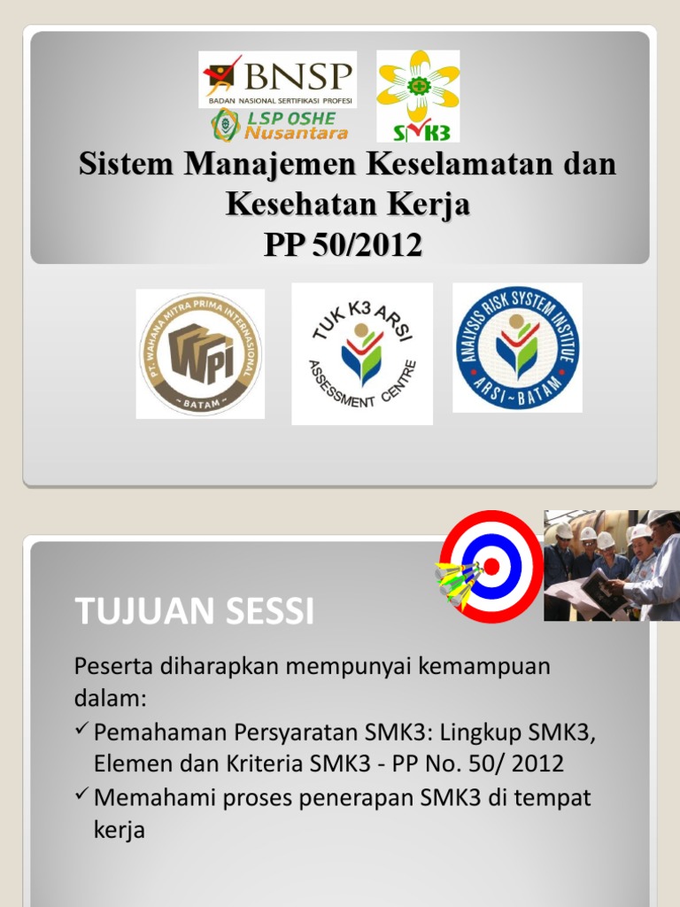 SMK3 PP No. 50 TH 2012 (ARSI 15-05-21) VERSI 5 PRINSIP SMK3 | PDF