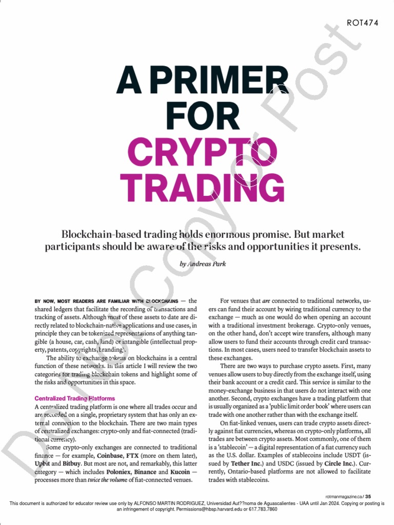 Crypto Trading | PDF | Cryptocurrency | Market Liquidity