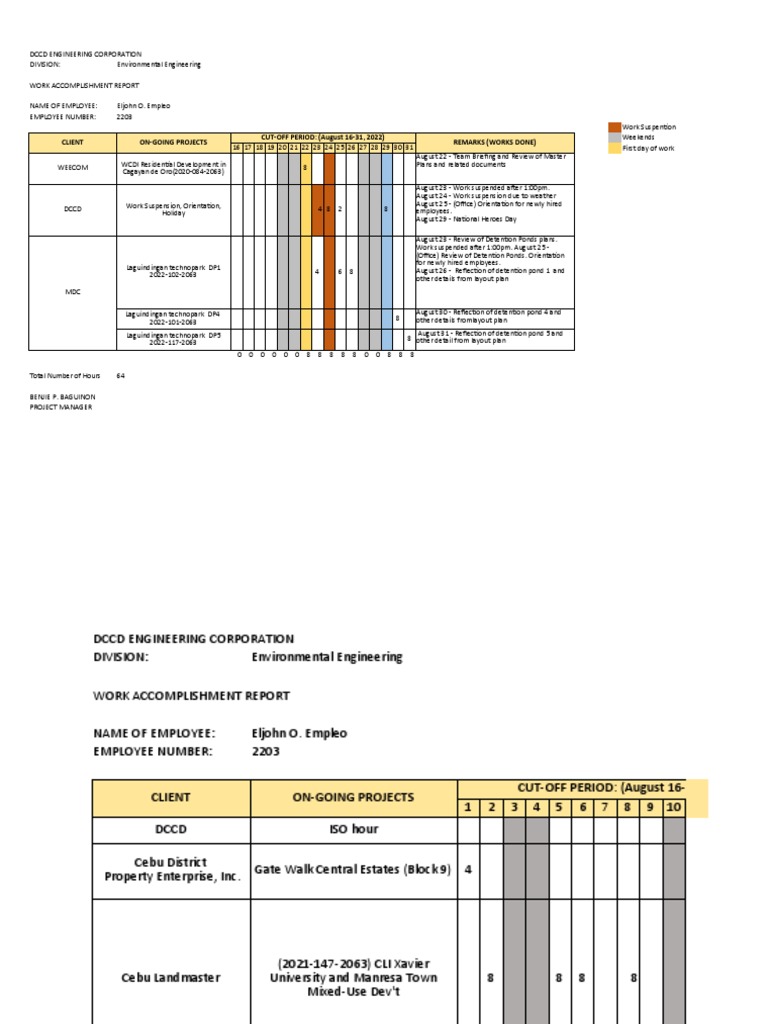 DCCD Engineering Corp. Work Report | PDF | Environment | Hydrology And ...