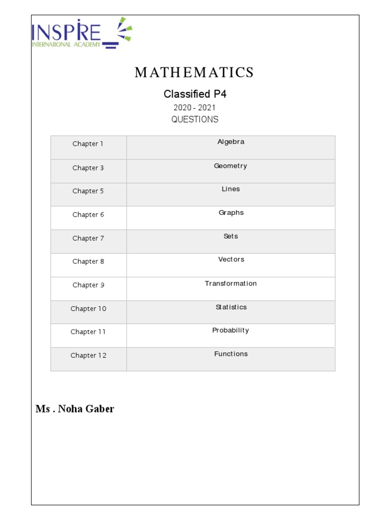 Classified Paper 4 PDF Algebra Equations