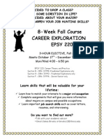 Career Exploration Course 8 Week Fall 2011