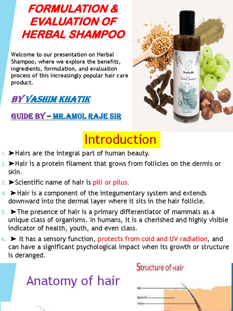 Formulation & Evaluation of Herbal Shampoo (1) PDF Shampoo Hair