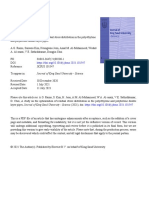 A Study on the Optimization of Residual Stress Distribution in the Polyethylene And