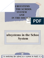 Systems View of The School System 1