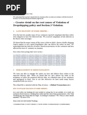Amazon Reactivation Plan of Action