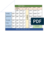 Time Table