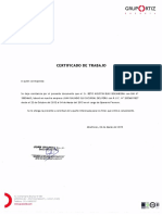 Certificado de Juan Galindo