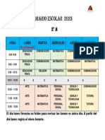 Nuevo Horario 2° A