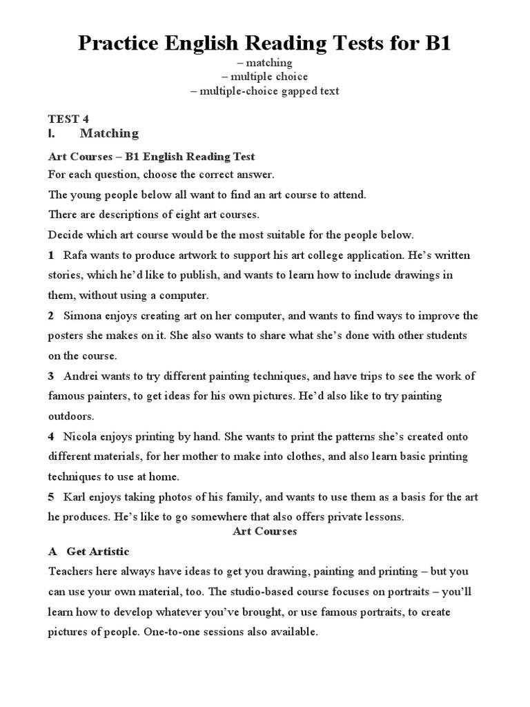 Practice enoglish reading tests for b1 4 pdf whales paintings