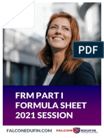 FRM Part I Formula Sheet 2021