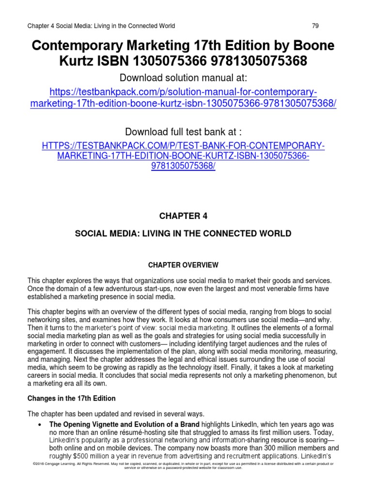 Principles Of Marketing 17th Edition