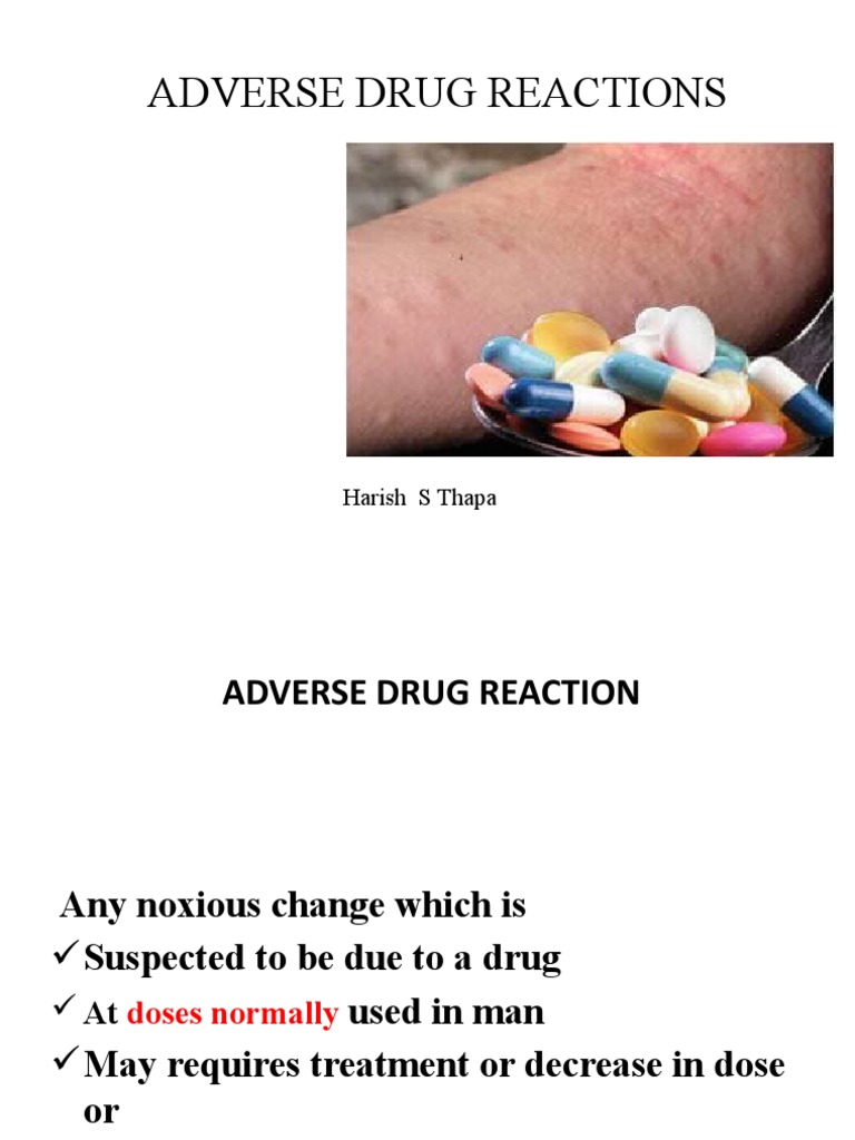 Understanding Adverse Drug Reactions | PDF