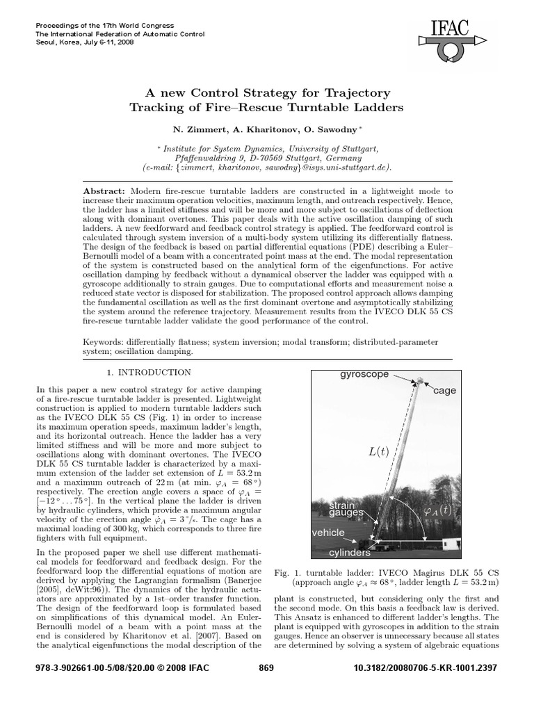 Control Strategy for Fire-Rescue Ladders | PDF