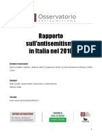 Rapporto Antisemitismo Italia 2016